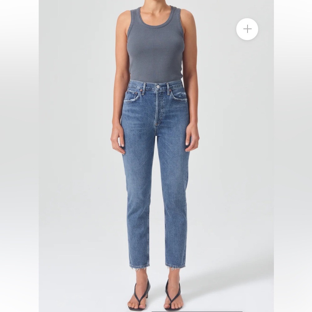 RILEY HIGH RISE STRAIGHT CROP IN FREQUENCY (non stretch) size 24